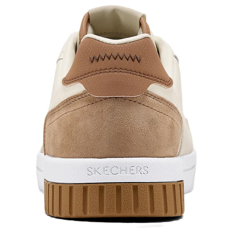 Skechers Court Classics Low Top Skateboard Shoes Men's White Brown купить в интернет-магазине Yoocart с быстрой доставкой по России.