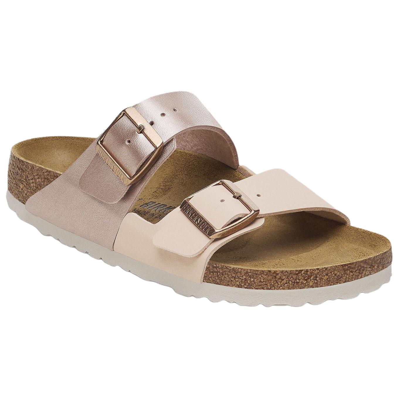 Birkenstock Arizona Split EVA Abrasion Resistant Slide Slippers Women's Beige Copper Narrow купить в интернет-магазине Yoocart с быстрой доставкой по России.