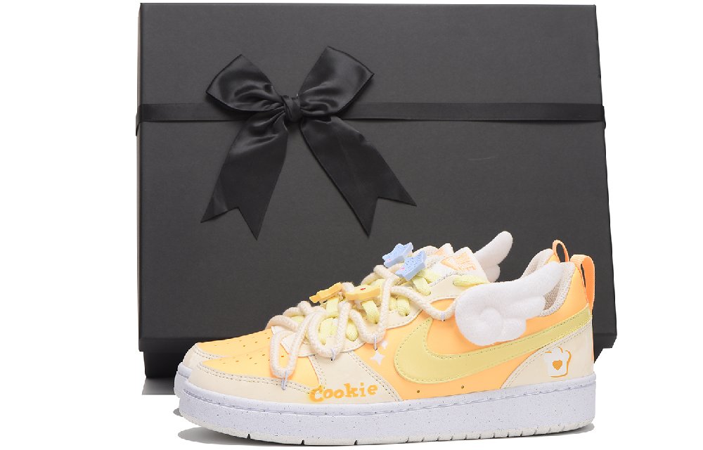 Nike Court Borough Low Chestnut Low-Top Skateboard Shoes Women's Yellow