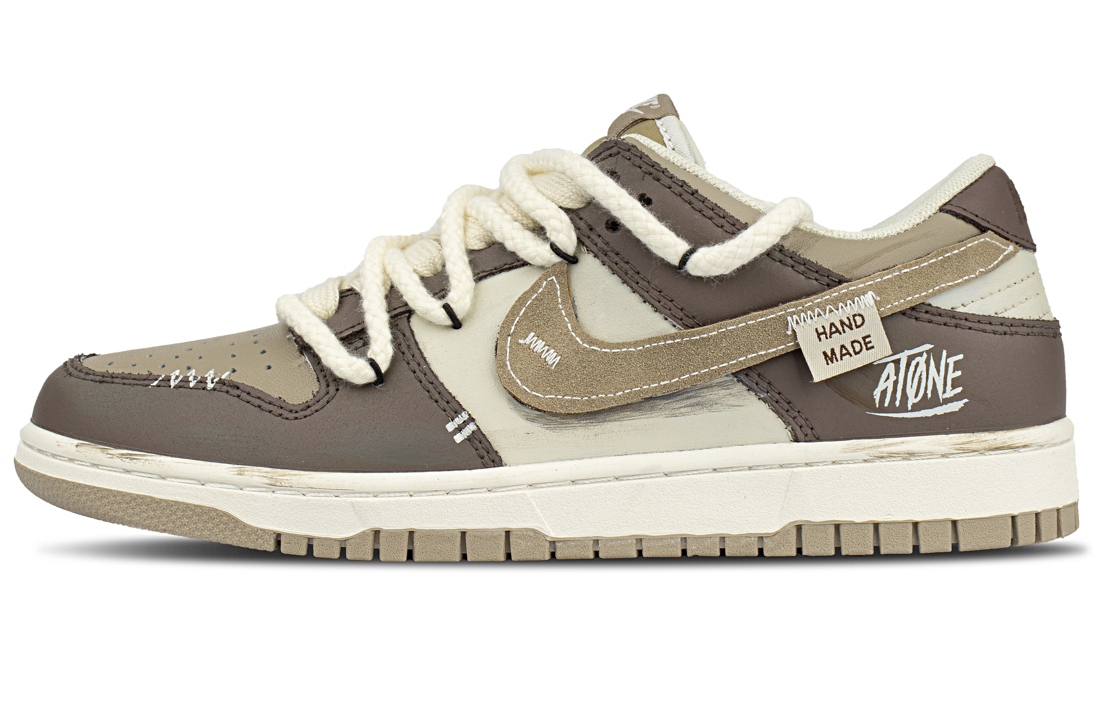 Nike Dunk Low top Skateboard Shoes Unisex Khaki Brown