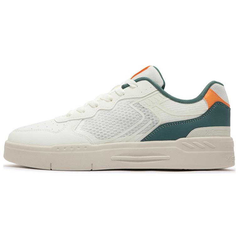 361° Wear-Resistant Low-Top Skateboard Shoes Men's White Green