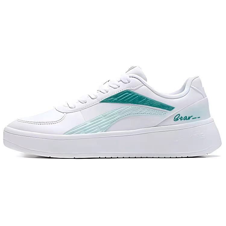 LiNing Thermal Slip Resistant And Abrasion Resistant Low Top Skateboard Shoes Men's White Blue