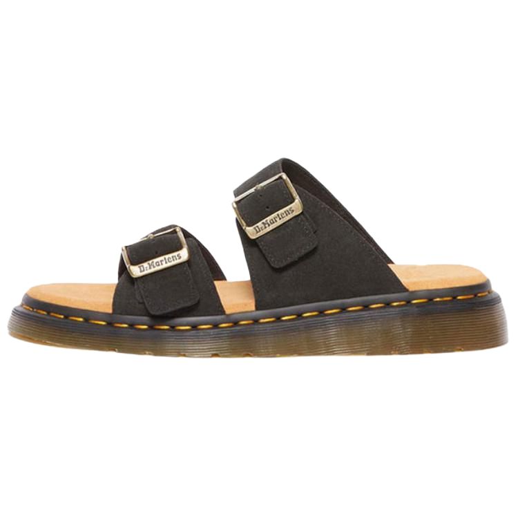 Dr. Martens Josef Suede Slide Sandals Black E.H. Suede