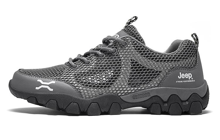 Jeep Low Top Running Shoes Men's Gray