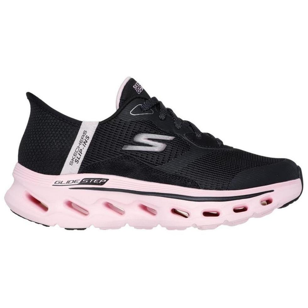 Skechers WOMEN'S GO WALK Anti-Slip Wear-Resistant Low-Top Casual Shoes Women's Black Pink