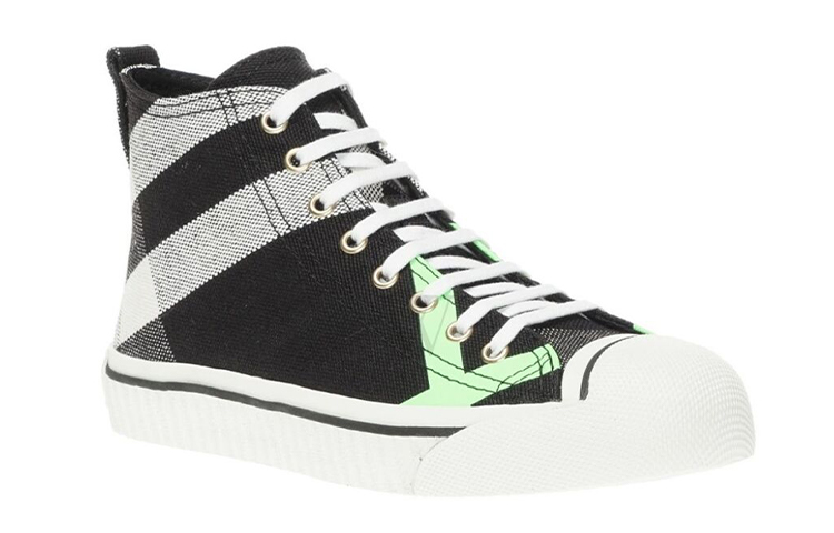 Burberry High Top Stylish Skateboarding Shoes Men's Black