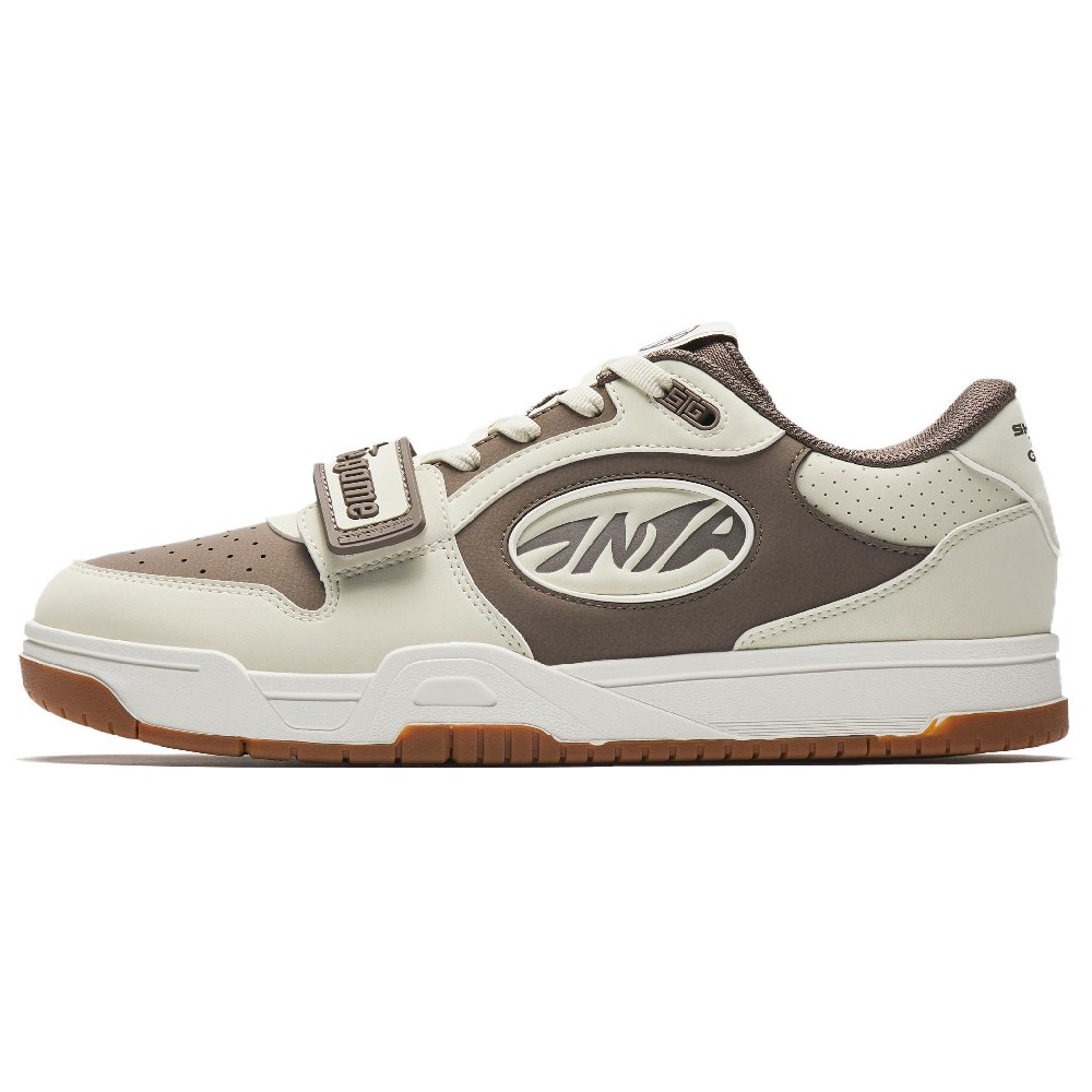 Anta STG Coverage Slip Resistant And Abrasion Resistant Low top Skateboard Shoes Men's Gray Beige Brown