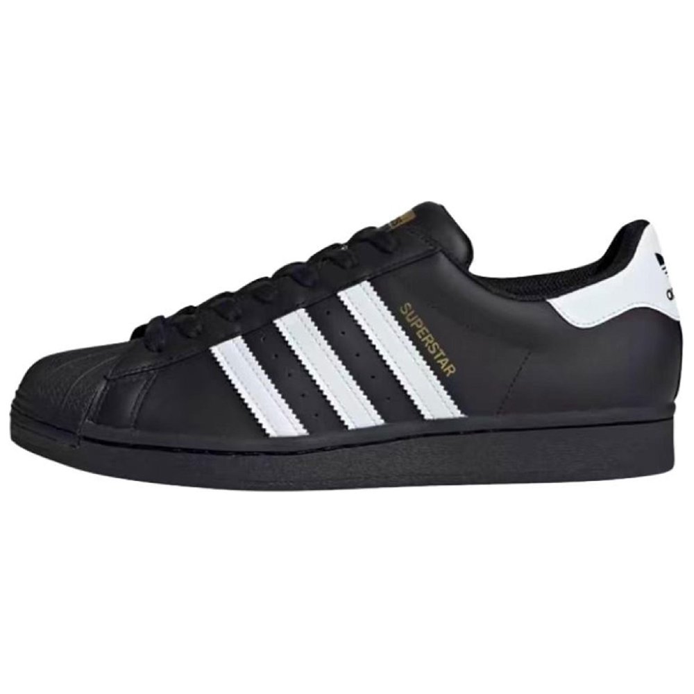 Adidas Originals SUPERSTAR Abrasion Resistant Low Top Skateboard Shoes Unisex Black