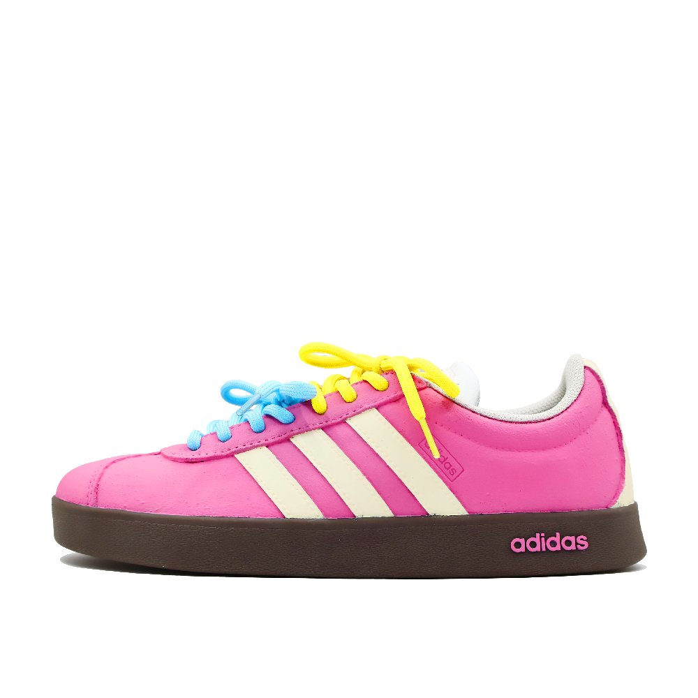 Adidas Neo Vl Court Classic Pomelos Raspberry Shock Absorbers Low Top Skateboard Shoes Unisex Rose Red