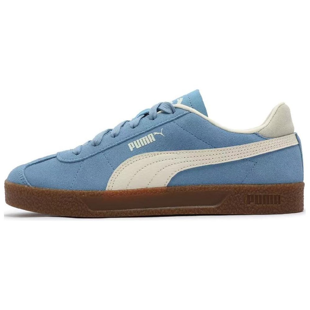PUMA Club Anti Slip Wear Resistant Low Top Skateboard Shoes Unisex Blue White