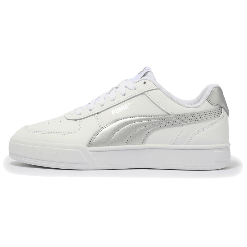 PUMA Caven Low Top Skateboard Shoes Unisex White Silver