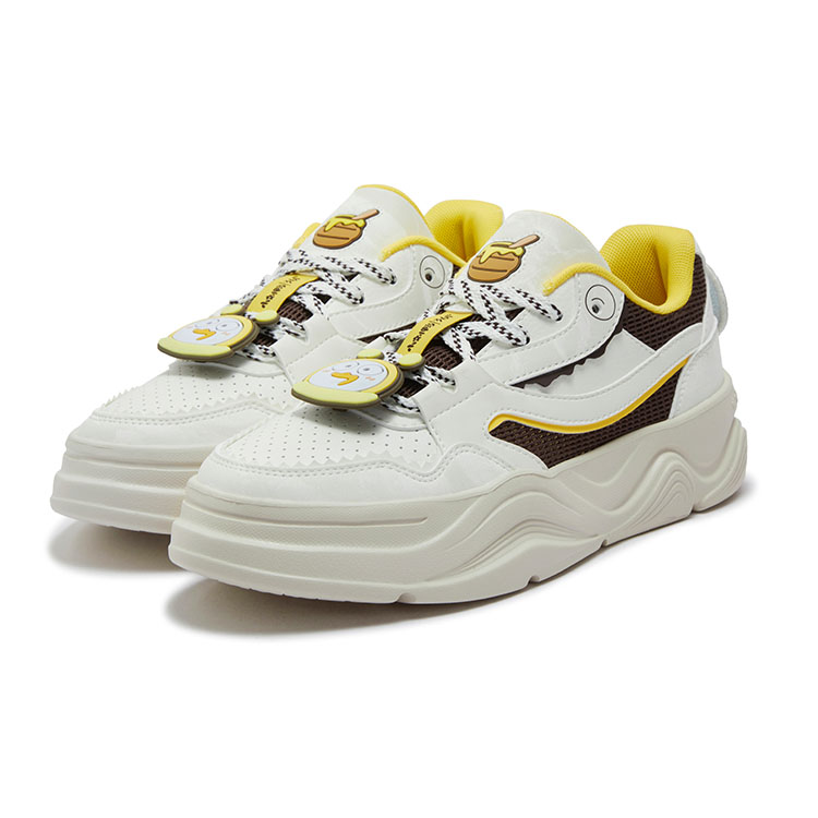 361° Anti Slip Wear Resistant Low Top Skateboard Shoes Women's White Brown купить в интернет-магазине Yoocart с быстрой доставкой по России.