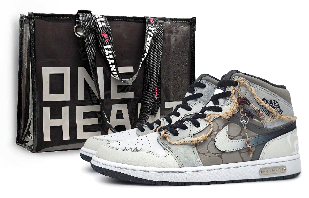 Jordan Air Jordan 1 Mid-Top Vintage Basketball Shoes GS Gray