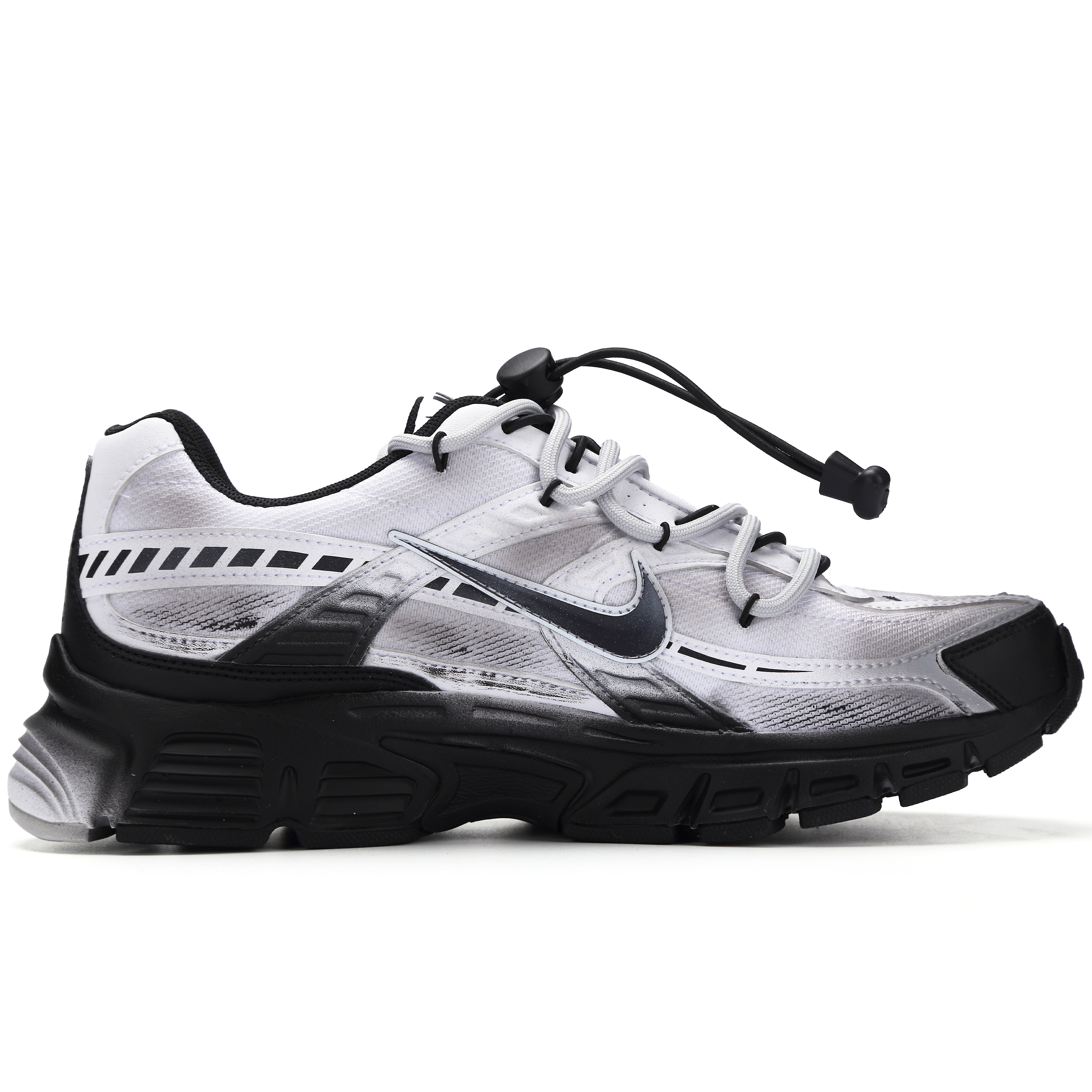 Nike Initiator Abrasion Resistant Low Top Running Shoes Men's Black White Gray купить в интернет-магазине Yoocart с быстрой доставкой по России.