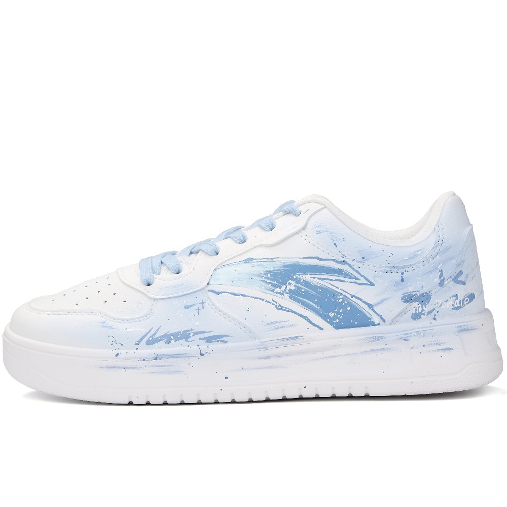 Anta Life Collection Slip-Resistant Cushioning Low-Top Skateboard Shoes Men's Blue White