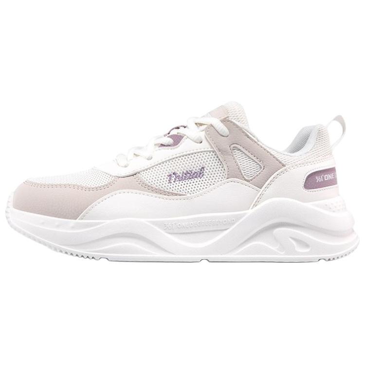 361° Cushioning And Breathable Low top Running Shoes Women's White Purple