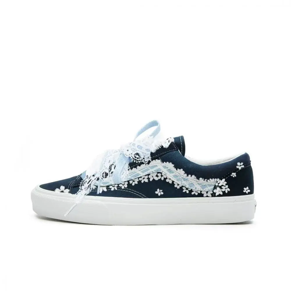 Vans Style 36 Abrasion Resistant Low top Skateboard Shoes Unisex Blue White