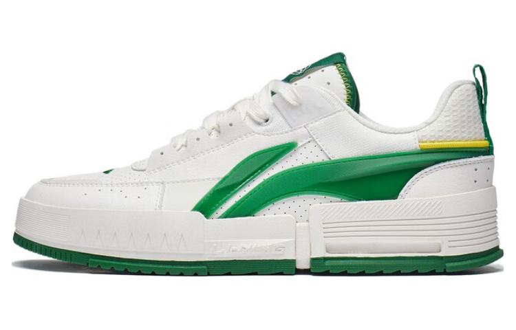 LiNing Li Cheng Inner Presentation Anti Slip Wear Resistant Low Top Sports Casual Shoes Men's White Green