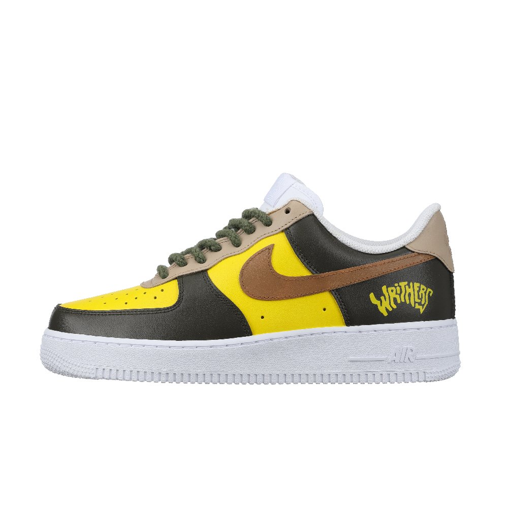 Nike Air Force 1 Low Coverage Warm Low-Top Skateboard Shoes Men's Yellow Green