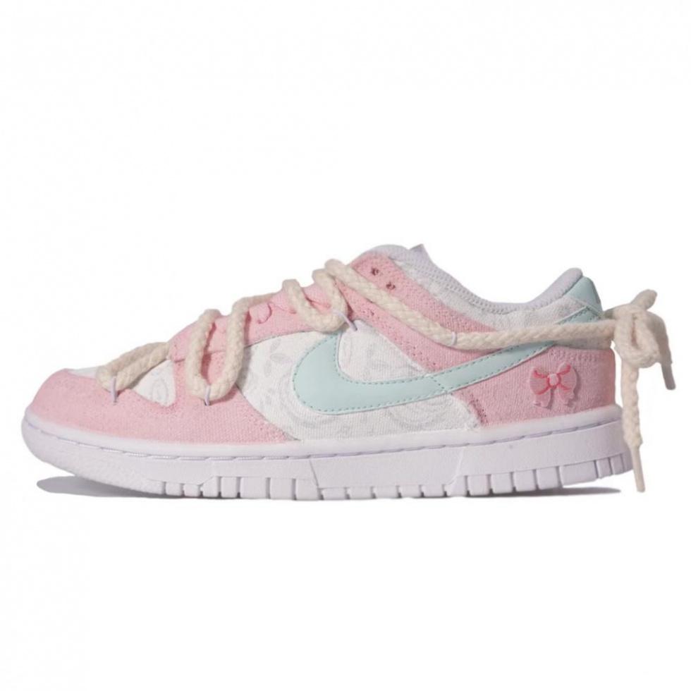 Nike Dunk Ess Vlad Slip-Resistant Low-Top Skateboard Shoes Women's Pink Cherry