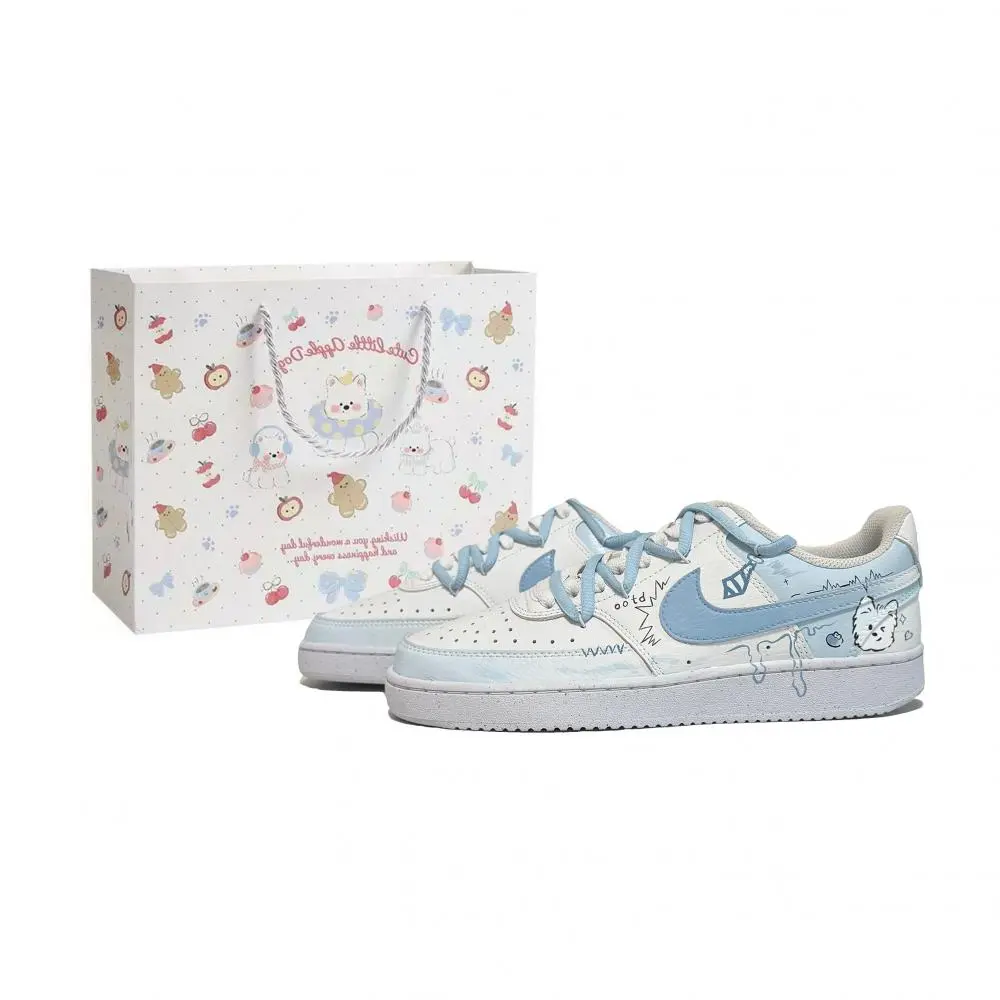 Nike Court Vision 1 West Highland Puppy Cushioning Low top Skateboard Shoes Unisex Blue