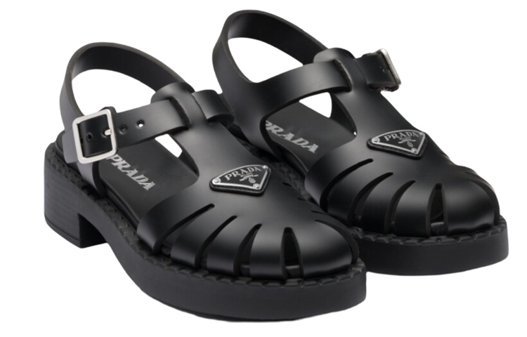 PRADA Roman Sandals Women's Black купить в интернет-магазине Yoocart с быстрой доставкой по России.