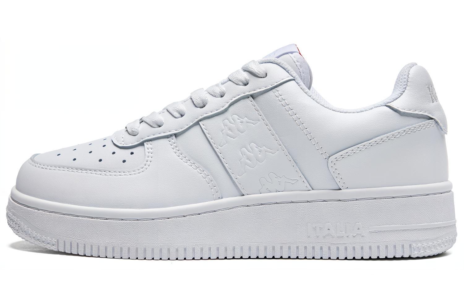 Kappa Back to Back Abrasion Resistant Slip Resistant Low top Skateboard Shoes Unisex Heron Feather White