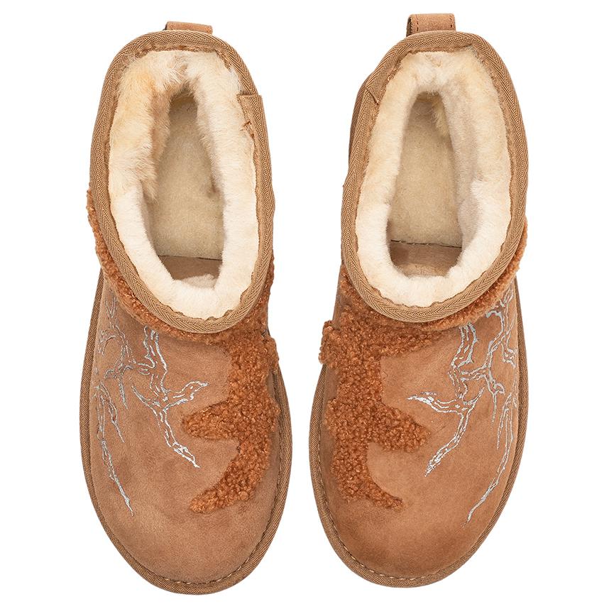 UGG CLASSIC MINI Hand-Drawn Thorn-Covered Short Level 3 Category Women's Chestnut купить в интернет-магазине Yoocart с быстрой доставкой по России.