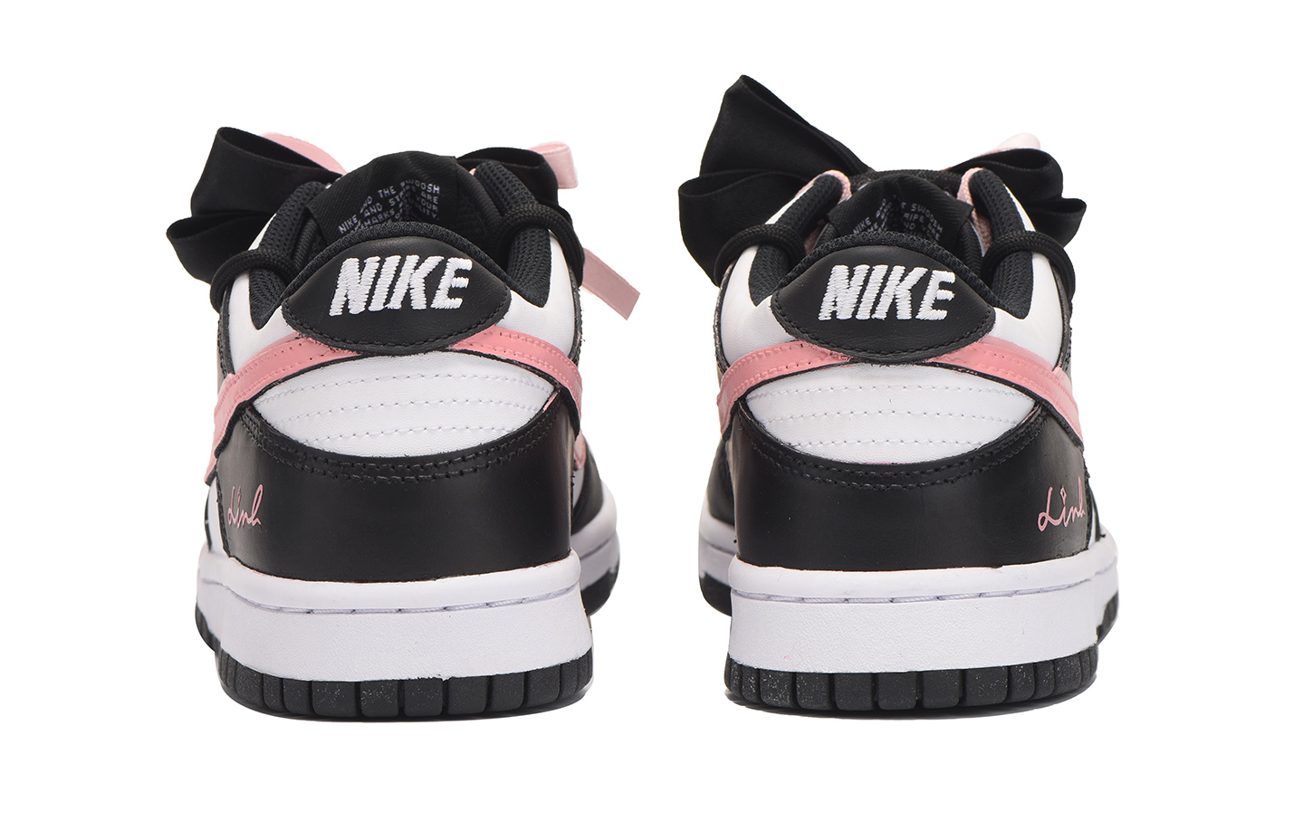 Nike Dunk Slip-Resistant Coverage Low-Top Skateboard Shoes Women's Black Pink