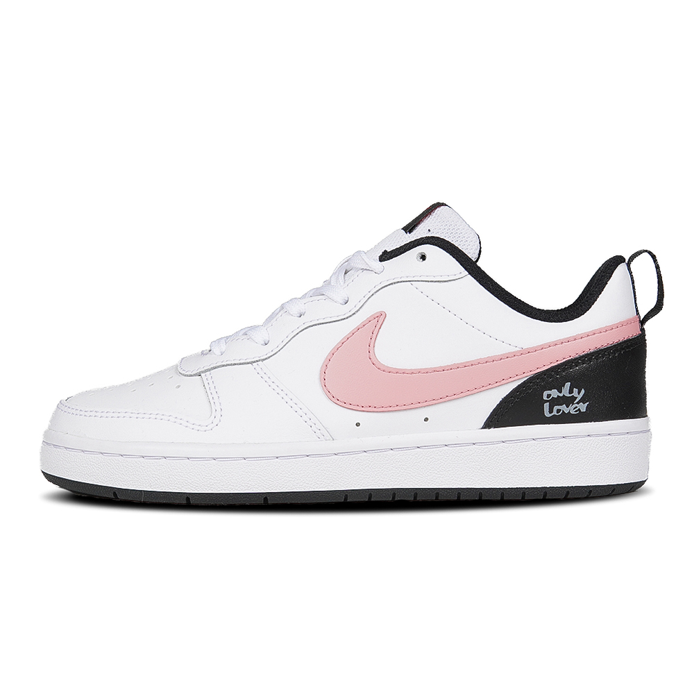 Nike Court Borough 2 Low Top Skateboard Shoes GS White Pink