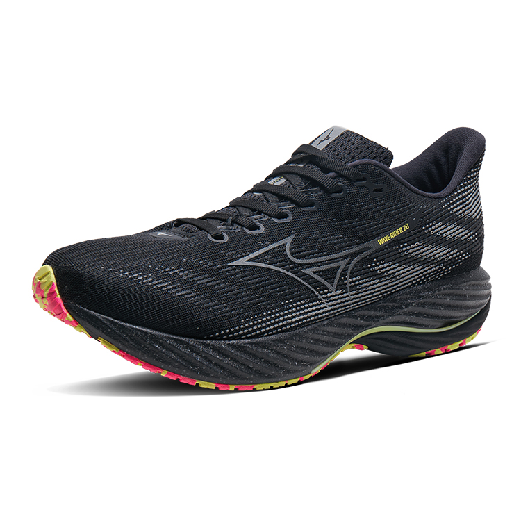 Mizuno Wave Rider 28 'Black Sunny Lime' купить в интернет-магазине Yoocart с быстрой доставкой по России.