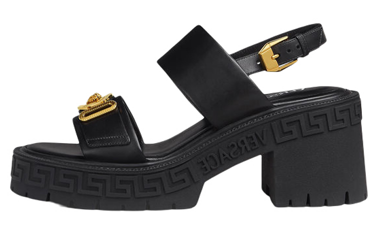 VERSACE MEDUSA BIGGIE Series Fashion Sandal Women's Black
