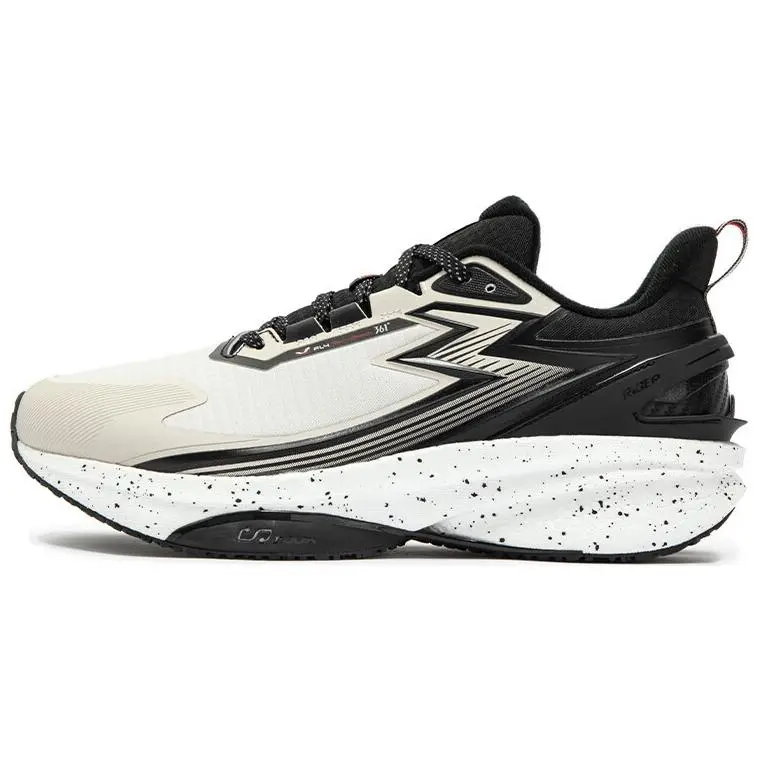 361° Rainproof Screen 8.0 Cushioning Slip Resistant Waterproof Low Top Running Shoes Men's Beige Black