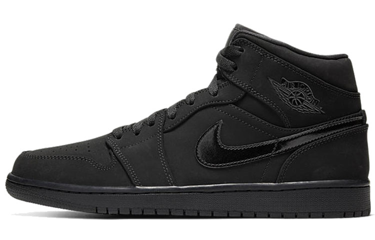 Jordan 1 Mid Triple Black 2020