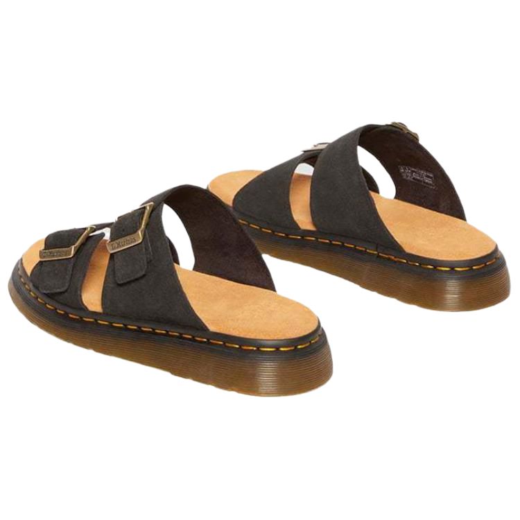 Dr. Martens Josef Suede Slide Sandals Black E.H. Suede купить в интернет-магазине Yoocart с быстрой доставкой по России.
