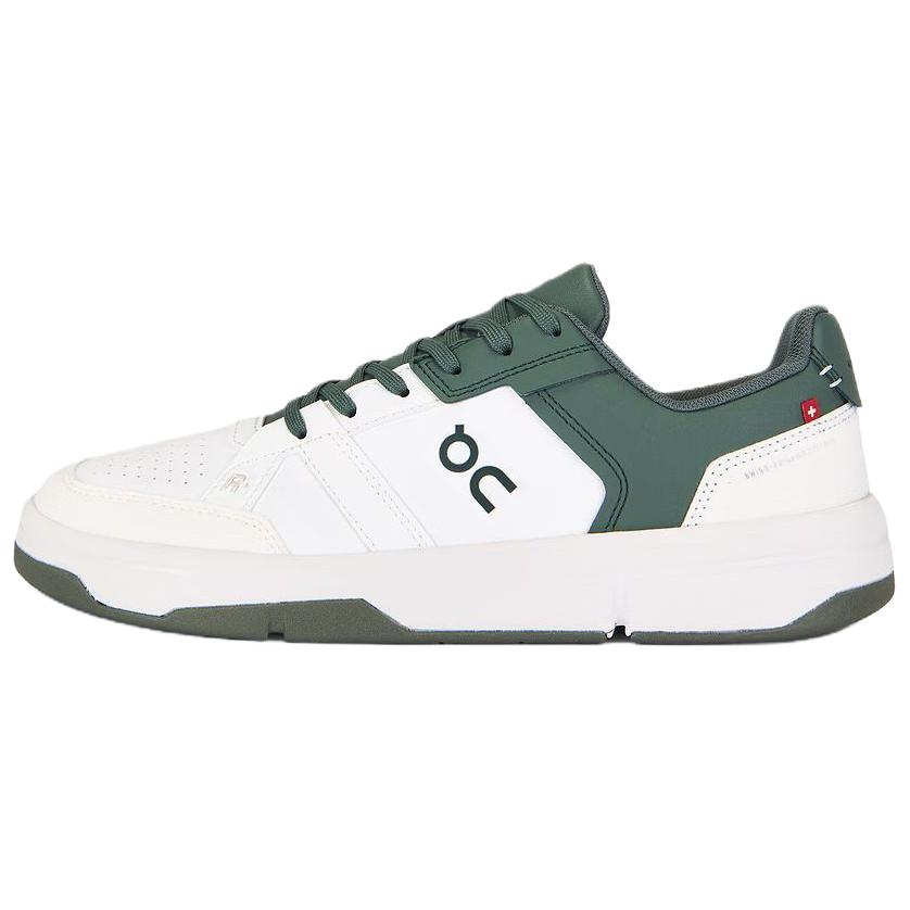 On The Roger Clubhouse Abrasion Resistant Low Top Skateboard Shoes Men's White Green