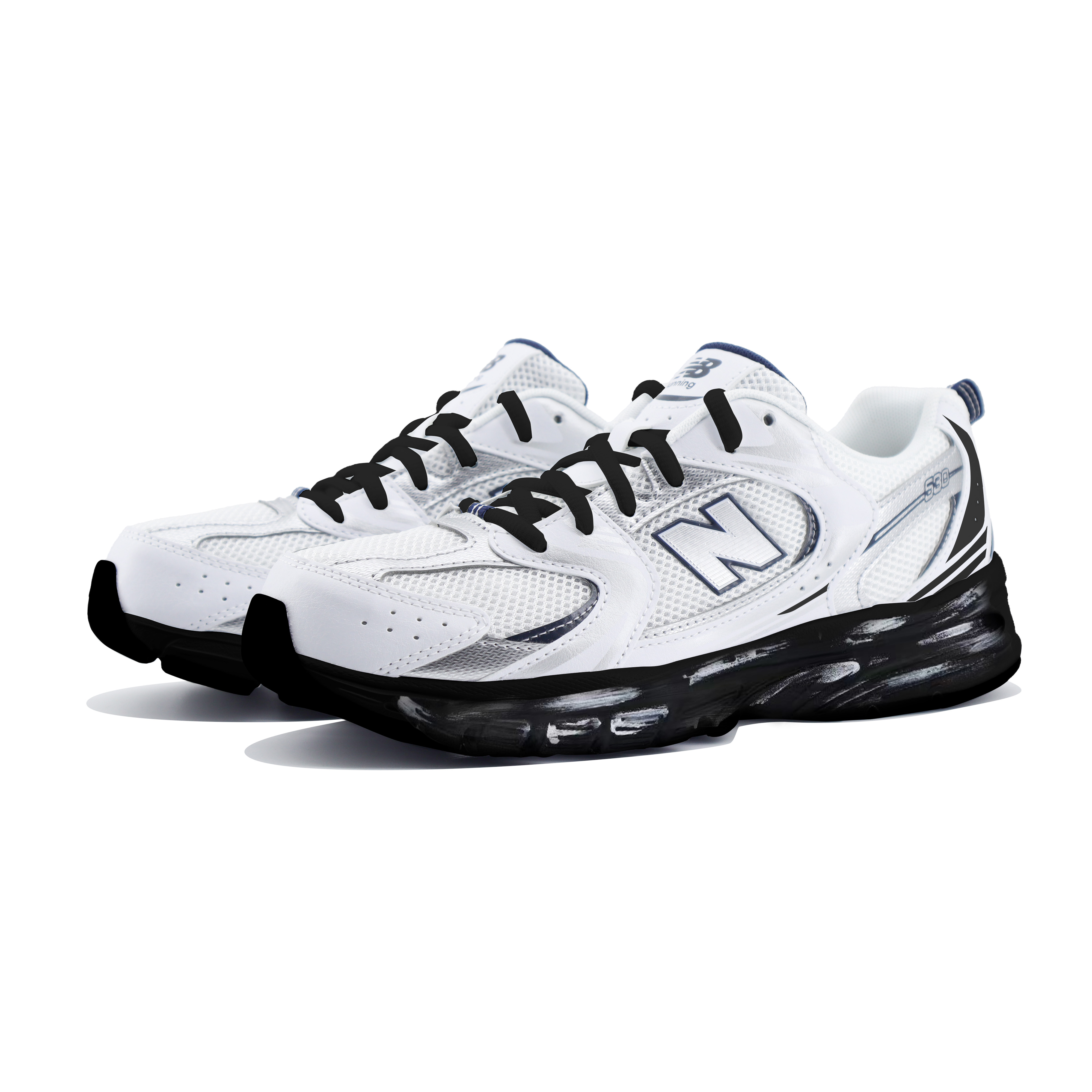 New Balance NB 530 Abrasion Resistant Low Top Casual Running Shoes Unisex White Black купить в интернет-магазине Yoocart с быстрой доставкой по России.