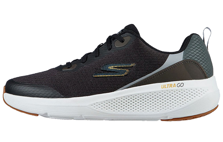 Skechers GO RUN Cushioning, Wear Resistant Low Top Casual Running Shoes Men's Black Gray