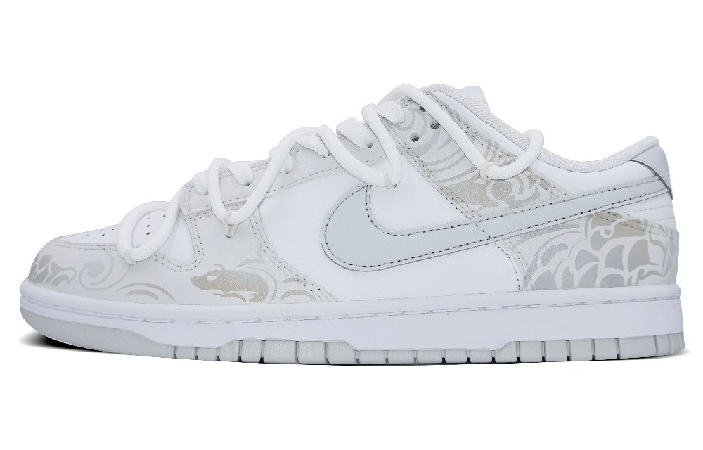 Nike Dunk Low Top Skateboard Shoes Men's Gray White