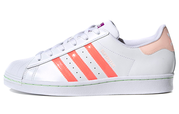 Adidas Originals Superstar White Signal Pink Shock Purple Women's