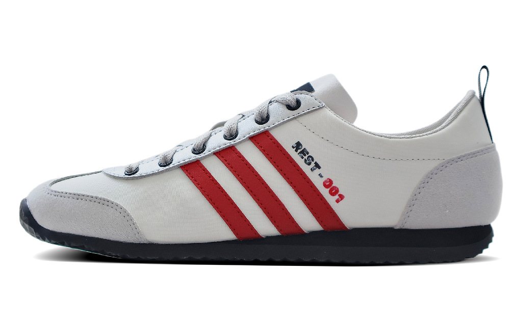 Adidas VS JOG 2.0 Abrasion Resistant Low Top Casual Shoes Unisex Silver Gray Red