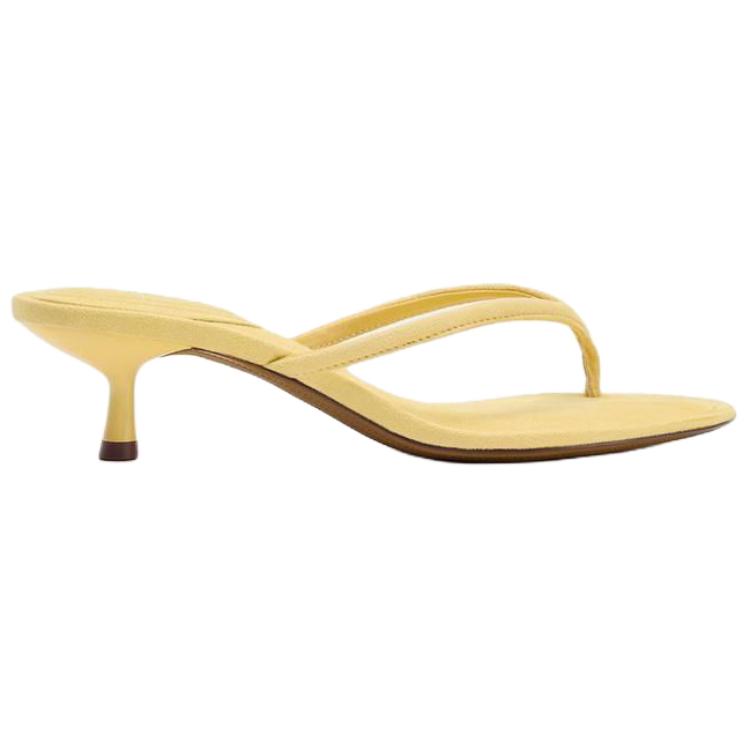 ZARA Abrasion Resistant Flip Flops Women's Yellow