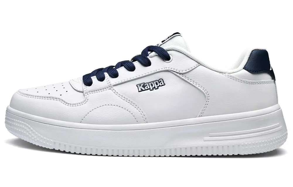 Kappa Back to Back Non slip Lightweight Low top Skateboard Shoes Unisex White Blue
