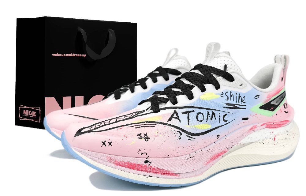 LiNing Red Hare 7 Pro Cushioning Lightweight Low Top Training Casual Running Shoes Men's Blue Pink