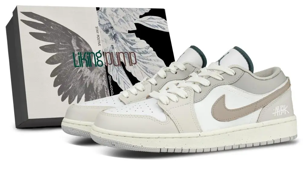 Jordan Air Jordan 1 Coverage Low top Vintage Basketball Shoes Unisex Coffee