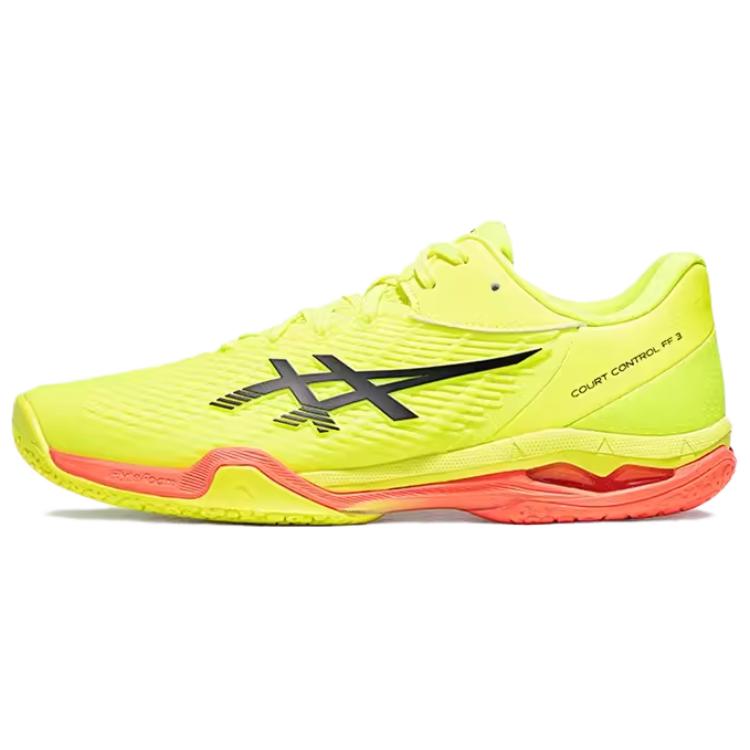 Asics Court Control FF 3 Low Top Badminton Shoes Men's Yellow Green