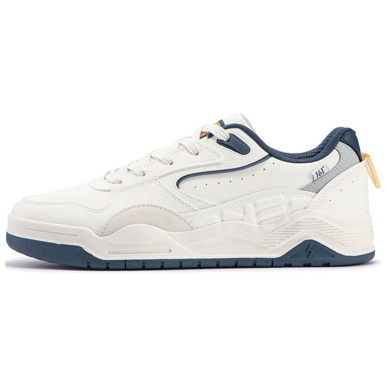 361° Model Flame 4 Anti Slip Wear Resistant Low Top Skateboard Shoes Men's White Blue