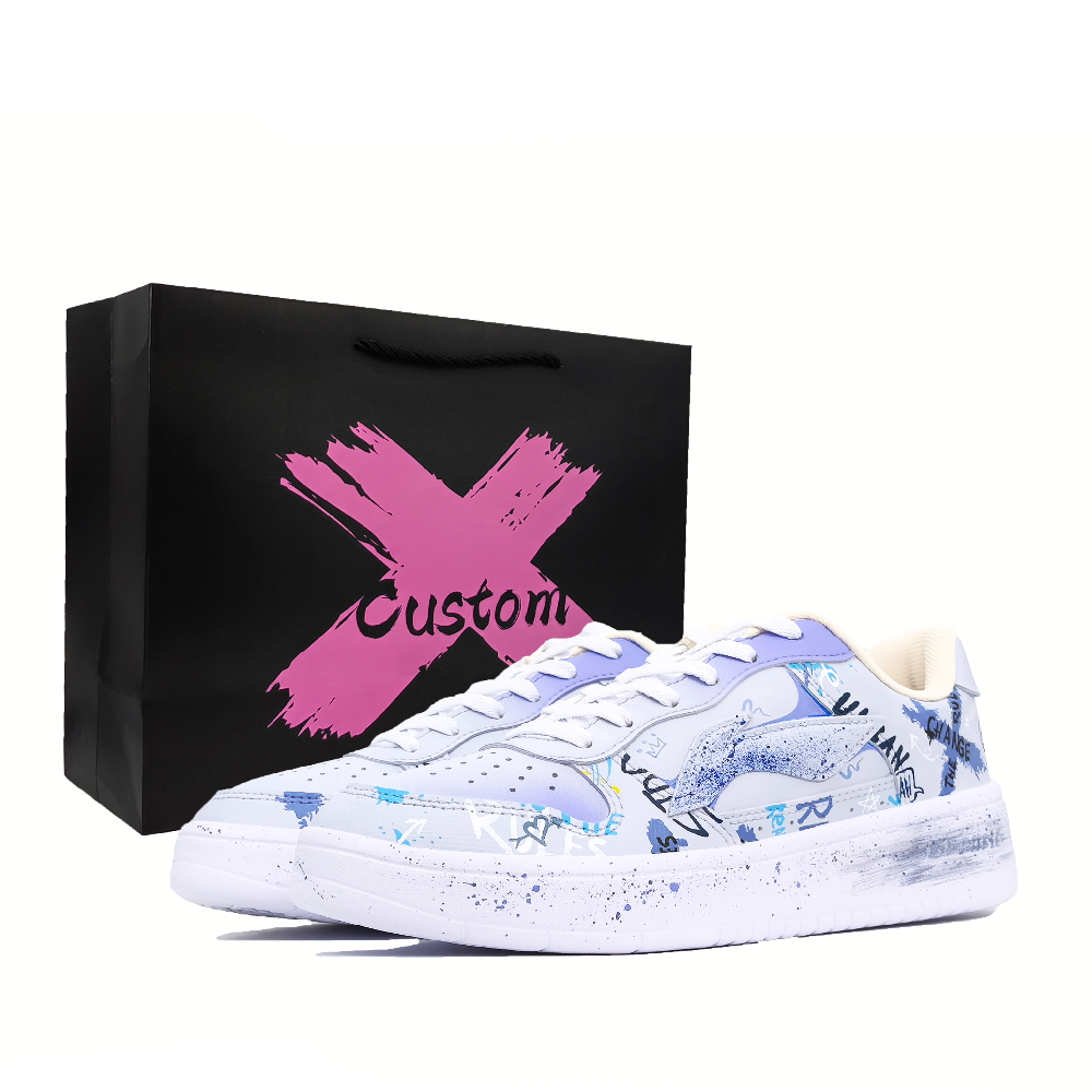 LiNing Pontoon Boats Abrasion Resistant Coverage Low Top Skateboard Shoes Women's Light Lavender