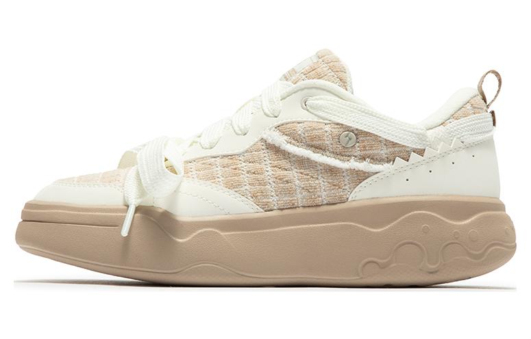 361° Slip Resistant, Abrasion Resistant, Lightweight Low Top Skateboard Shoes Women's Beige Brown