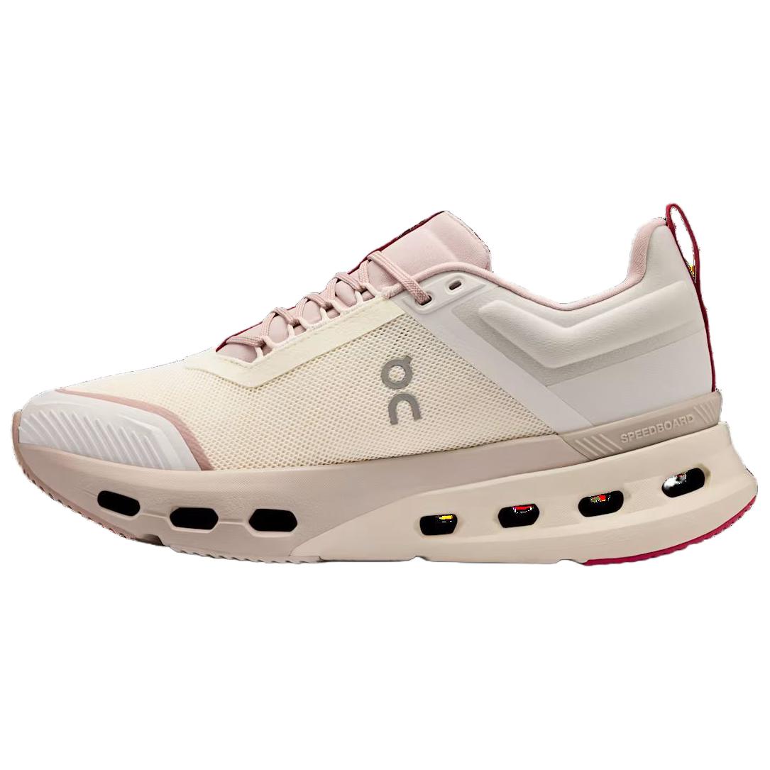 On Cloudnova X Breathable Running Shoes Women's Beige Pink
